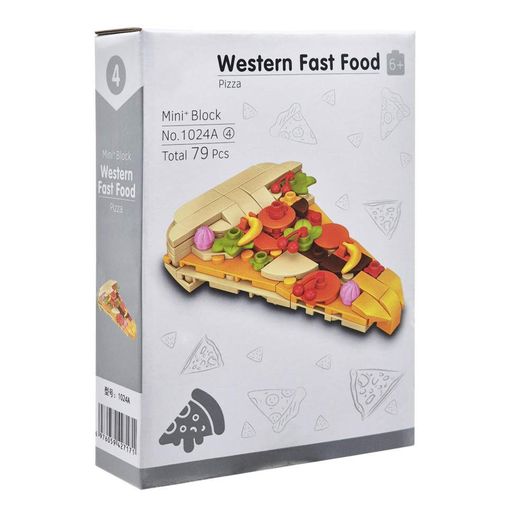 Western fast food: Pizza Конструктор 1024A-4, пластик, 79 деталей Bambi детский (1841103)