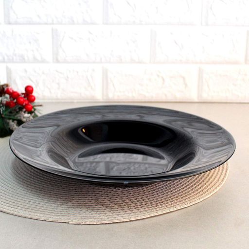 Чёрное глубокое блюдо для пасты Luminarc Friend Time Black 285 мм (M0064) (1846328)