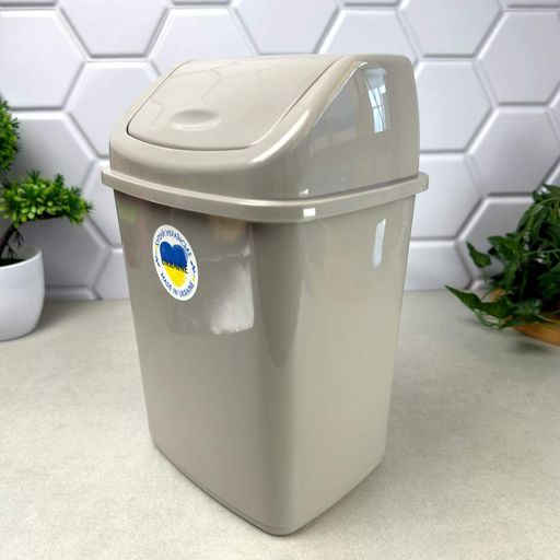 Невелике 5 л відро для сміття з поворотною кришкою Какао Алеана (1846583)