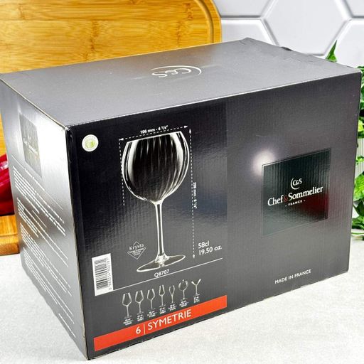 Бокалы для вина стеклянные 580 мл Chef&Sommelier Symetrie Q8707 6 шт (1847366)