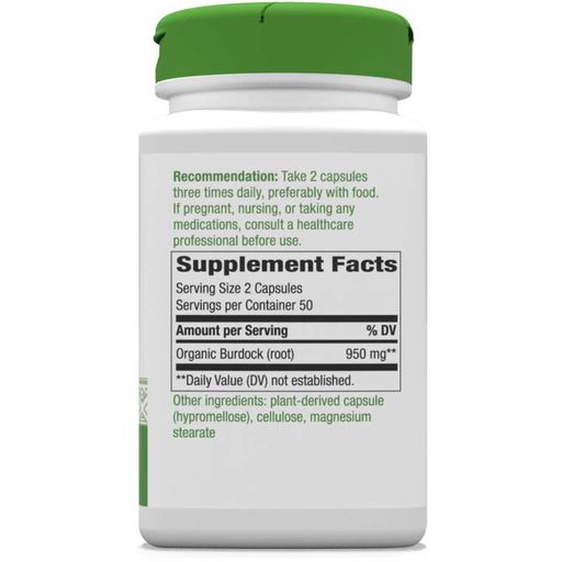 Натуральная добавка Burdock Root, 100 вегакапсул Nature's Way CL0078168 (1850331)