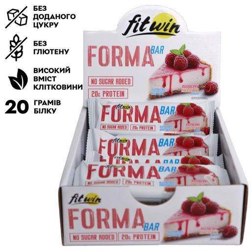 Батончик Forma Bar, 12x60 грам Малиновий чізкейк FitWin CL0081355 (1851053)