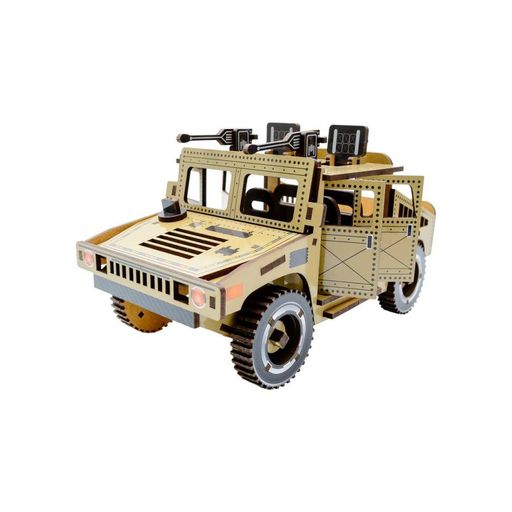 Дерев'яний 3D конструктор "Humvee" 100 деталей PuzzleOK CL0142845 (1852802)