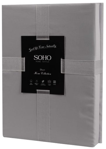 Комплект постельного белья Полуторный Duet 150х200 см Ivory/Grey SOHO CL0176158 (1854296)