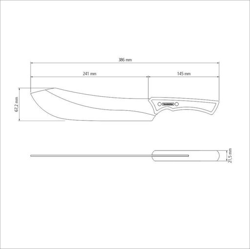 Ніж для м'яса Churrasco Black, 253 мм TRAMONTINA CL0177958 (1854540)