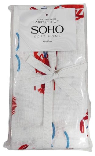 Набор полотенец 40x60см Lobster 4 шт SOHO CL0175139 (1855657)