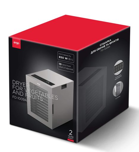 Сушарка для овочів і фруктів FD-1009A Ergo CL0175279 (1856056)