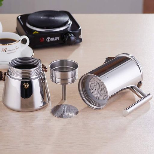 Гейзерна кавоварка  Easyworkz diego moka pot з нержавіючої сталі на 4 чашки (М10460407) (1856720)