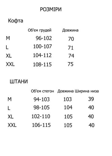 Пижама мужская теплая футер P7150 M (1858729)