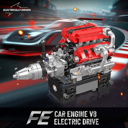 Конструктор Mould King Mking Двигатель и коробка передач FE V8 (10204) [161069] (1859894)
