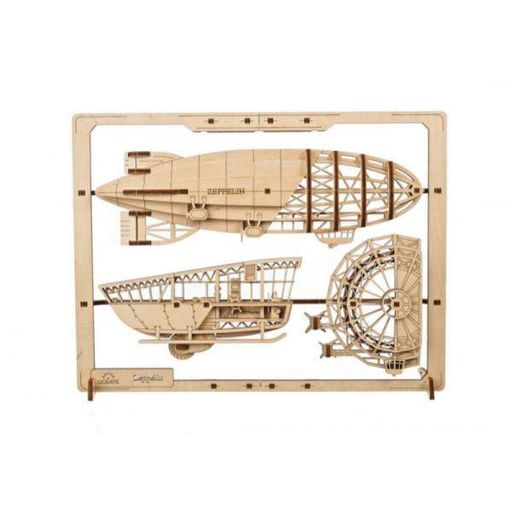 Дерев'яний механічний 3D конструктор Ugears Цепелін (70208) (1863014)