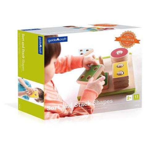 Дерев'яна логічна пірамідка Guidecraft Manipulatives Фігури геометрії (G6738) (1863073)