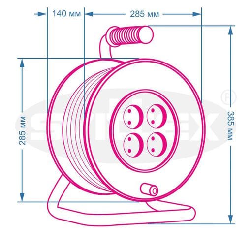 Подовжувач на котушці Svittex 3х2,5 мм² 4100Вт 50 м Помаранчевий (SV-0370-O) (1863845)
