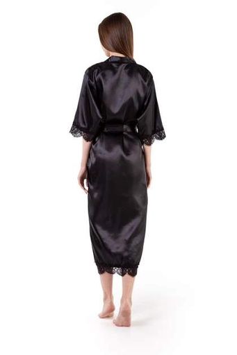 Халат женский Angelo dolce l-12-1 100-104 XL-2XL Черный (1864879)