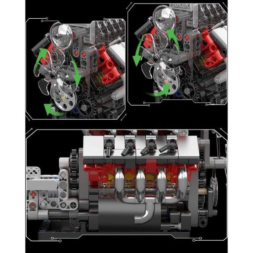 Конструктор Mould King Mking Двигатель и коробка передач Muscle Car V8 (10225) [161086] (1865131)