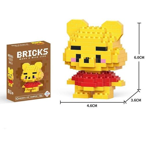 Конструктор фигурка BRICKS Winnie the Pooh Винни-Пух, Пятачок, Тигруля, Иа-Иа Набор 4 шт (1869708)