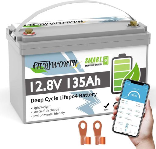 Літій-залізо-фосфатний акумулятор TCBWorth YD12135 12.8V 135Ah 1728Wh LiFePO4 (1873433)