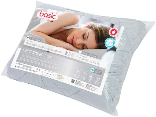 Ковдра Sonex демісезонна євро 200x220 антиалергенне волокно Basic Silver (SO102346) (1877656)