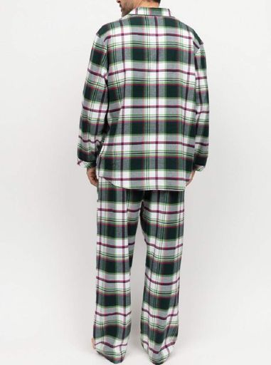Піжама чоловіча Cyberjammies Forrest 3048-3049 L Зелений у клітку (5051877532953) (1878144)