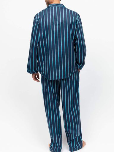 Пижама мужская Cyberjammies Marina 3126-3127 S Синий в полоску (5051877617896) (1878150)