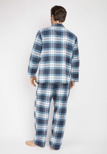 Пижама мужская Cyberjammies Lewis 6630-6631 M Синий в клетку (5051877370555) (1878228)