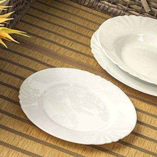 Велика підставна тарілка з білої склокераміки Luminarc Cadix 270 мм (D7380) (1879853)
