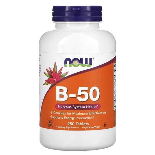 Витамины и минералы Vitamin B-50, 250 таблеток NOW CL0080229 (1887341)