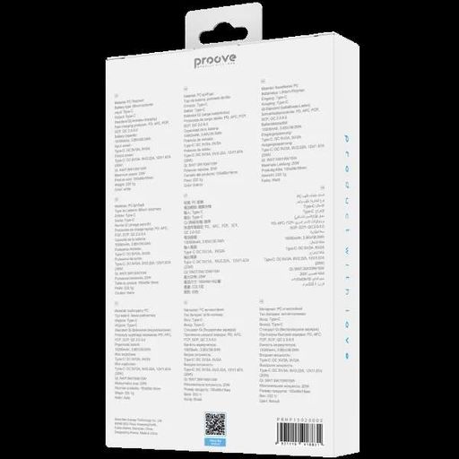 Внешний аккумулятор Proove Hyperion PBHN15020002 10000 mAh Li-Pol 20W Power Delivery Qi беспроводная зарядка Type-C Lightning Белый (1889069)
