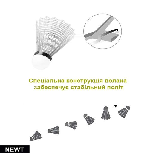 Набор Воланчиков Yonex Mavis 500 Newt NE-MAV-500W белый 6 шт (1889089)