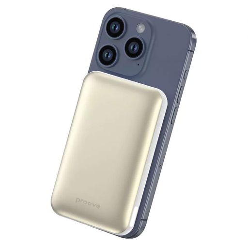 Портативний акумулятор повербанк Powerbank Proove Vibe Energy Plus, 22.5 Вт, 10000 мАг, Type-C, USB, White/Gold (1889268)