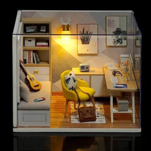 Румбокс Солнечная Студия Roombox Sunshine Study DIY Cute Room Интерьерный конструктор QT-007 (1889768)
