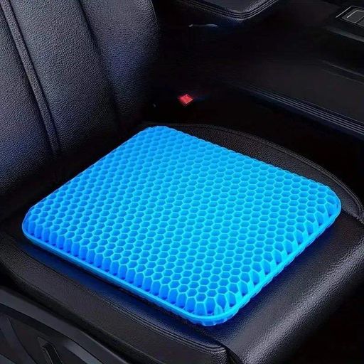Гелевая ортопедическая подушка для сидения с чехлом 38х32х2,4см Blue (1890341)