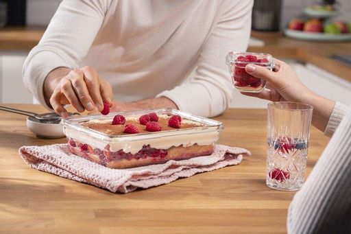 Универсальная форма с крышкой TEFAL MasterSeal glass, объемом 20 л, из стекла (635451) (1892901)