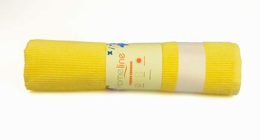 Велюровий пляжний рушник Home Line 70х150 см жовтий бавовна (687531) (1893009)