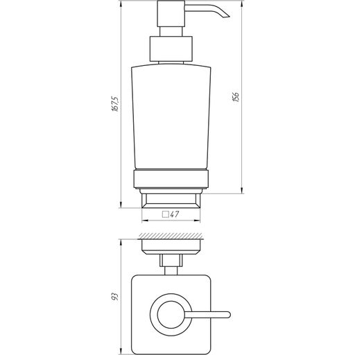 Диспенсер для рідкого мила TOPAZ TKB 9933A-BL (1897152)