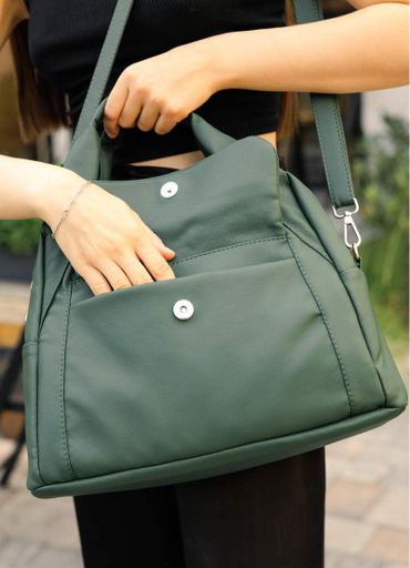 Женская спортивная сумка Sambag Vogue BKS зеленая 37 х 25 х 16 см (90153007) (1897332)