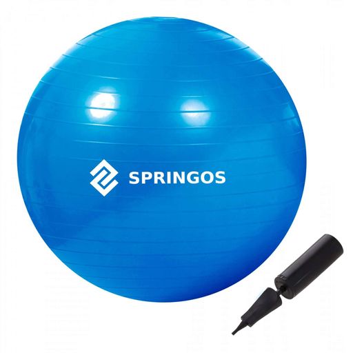 Мяч для фитнеса (фитбол) Springos 85 см Anti-Burst Blue (FB0009) (1897390)