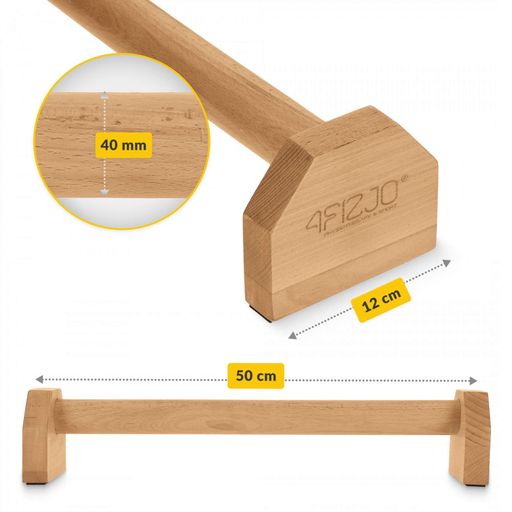 Упоры для отжиманий (паралетсы) 4FIZJO деревянные, удлиненные 4FJ0644 (P-5905973400367) (1897789)