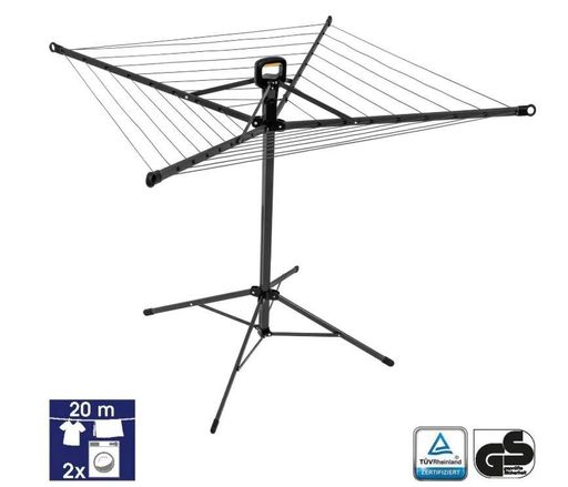 Сушилка для белья напольная Casa Si Pop-Up Rotary 20m Anthracite (CS92039B) (1898297)