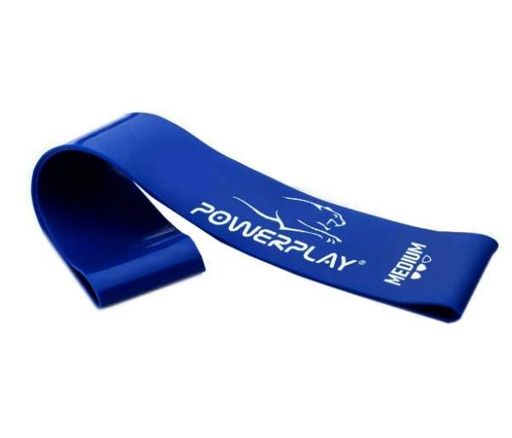 Резинка для фитнеса PowerPlay 4114 Mini Power Band 1 мм Medium Синяя (7.5 кг) (PP_4114_Blue_Medium) (1898419)