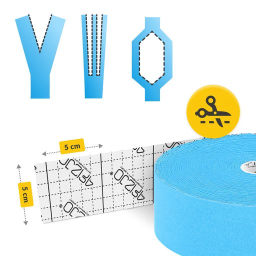 Лента кинезиологическая (кинезио тейп) 4FIZJO 5 см x 31 м Sky Blue (P-5905973405546) (1898703)