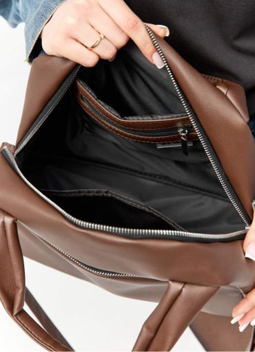 Женская спортивная сумка Sambag Vogue BQS  шоколадная 37 х 25 х 16 см (90123020) (1899059)