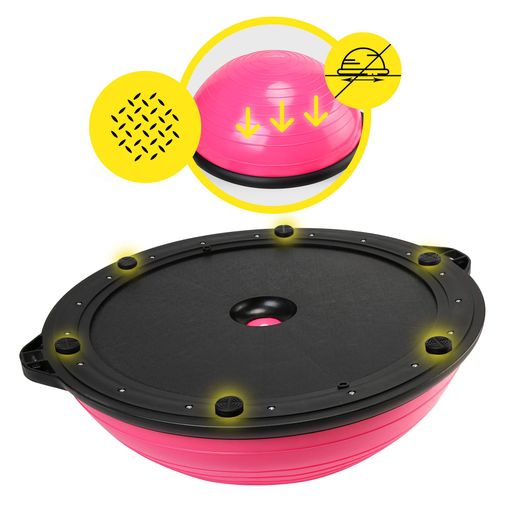 Балансувальна платформа (півсфера) Cornix Bosu Ball 58 см з еспандерами Pink XR-0456 (1899061)