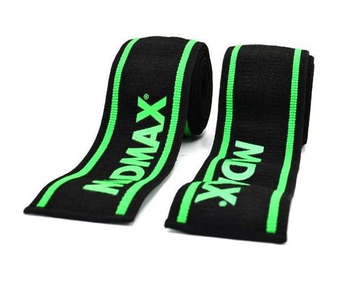 Кистевые бинты MadMax MFA-299 Non slide &amp; slip knee wraps 2.0 м Black/Green (MFA-299-U) (1899108)