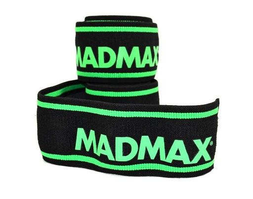 Кистевые бинты MadMax MFA-299 Non slide &amp; slip knee wraps 2.0 м Black/Green (MFA-299-U) (1899108)