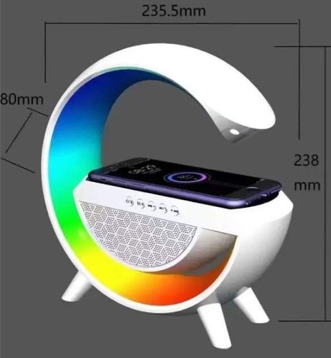 Ночник смарт RGB BT-2301 светодиодный беспроводная зарядка музыкальная колонка 3 Вт (1904151)