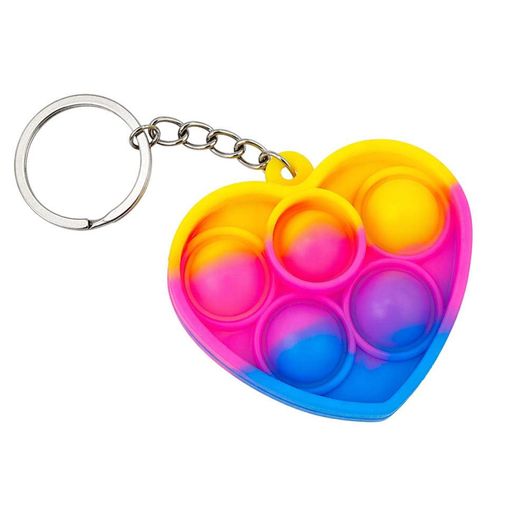 Дитячий антистрес-брелок Pop It міні Серце AA3641-10 силікон, 5,5 х4, 5х1 см (1906299)