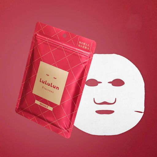 Антивозрастная увлажняющая тканевая маска для лица Lululun Precious Moist Red, 7 шт
