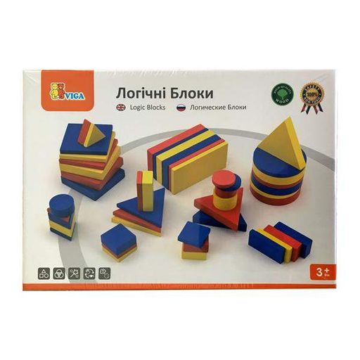 Набір для навчання Viga Toys Логічні блоки Дьенеша (56164U) (1907637)
