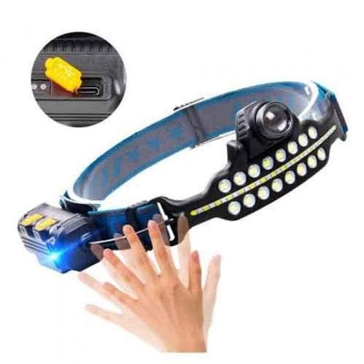 Фонарь налобный аккумуляторный BL-W690-LTS+SMD (белый/красный свет) с датчиком движения Type-C zoom (1908159)
